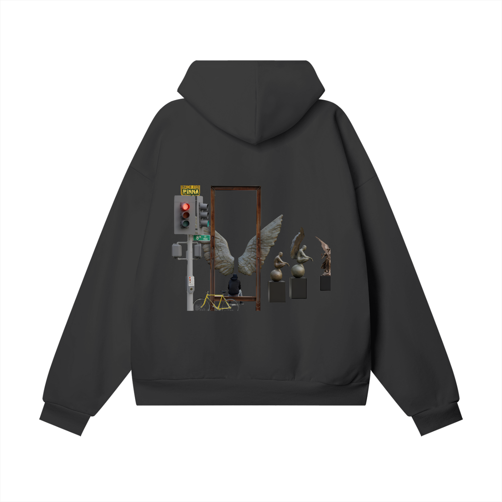 Downsac: Heavyweight Hidden Pocket Fleece Hoodie - Finna Street Wear bay area streetwear