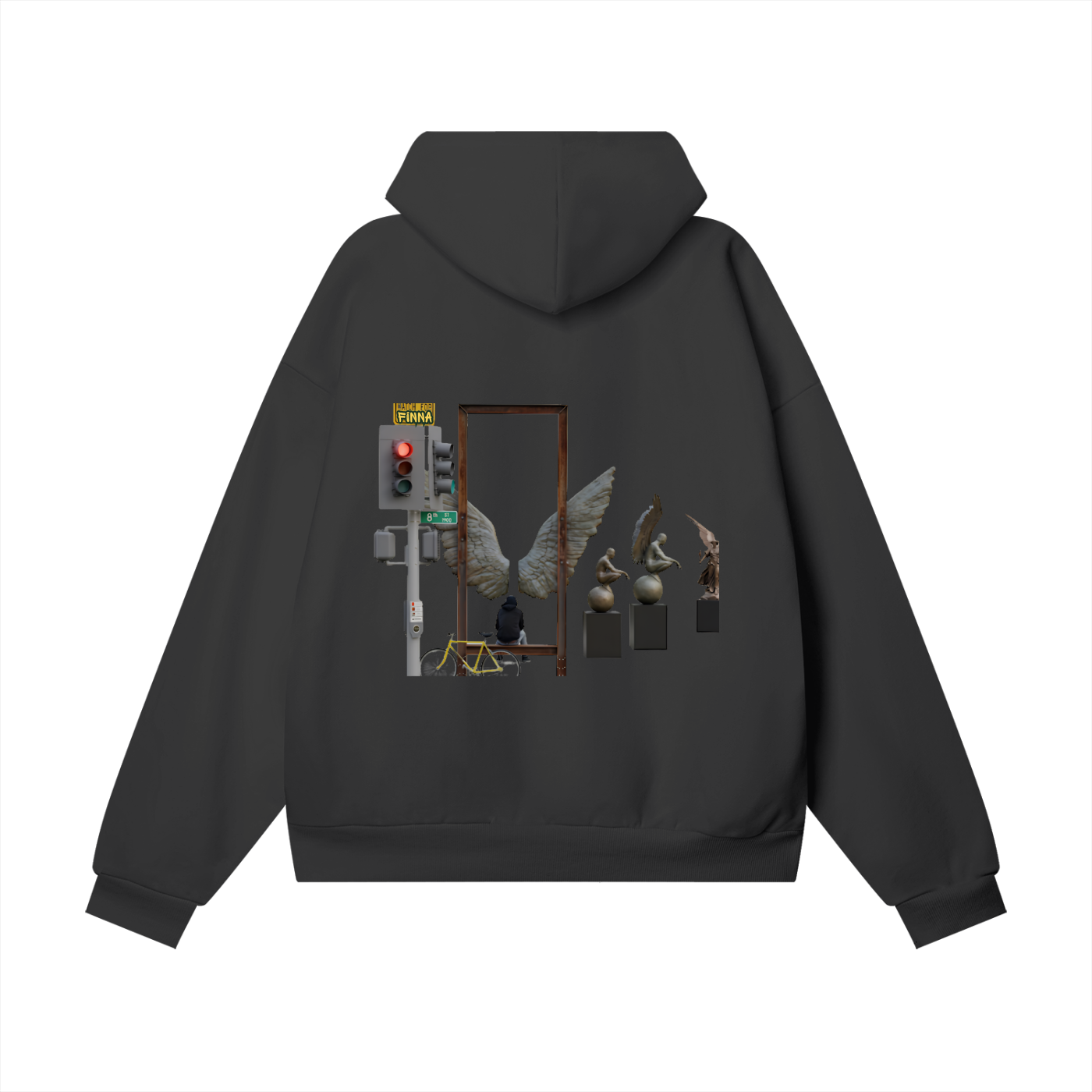 Downsac: Heavyweight Hidden Pocket Fleece Hoodie - Finna Street Wear bay area streetwear