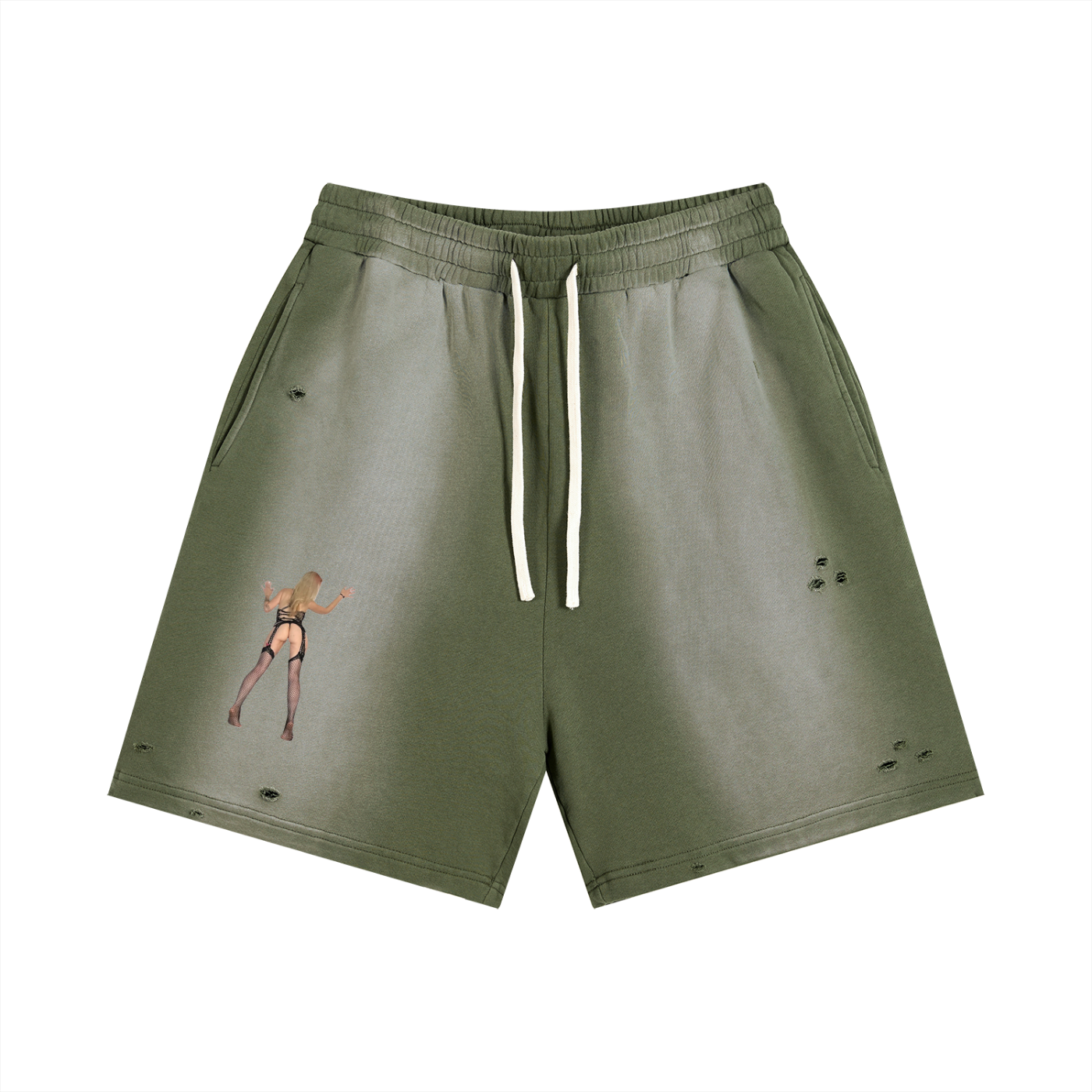 Bunny: Sun Fade Distressed Shorts - Finna Street Wear bay area streetwear