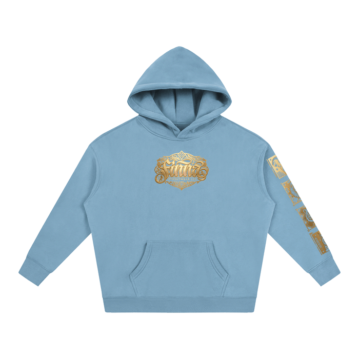 Goldonkey Oversize Fleeced Hoodie - Medium Blue