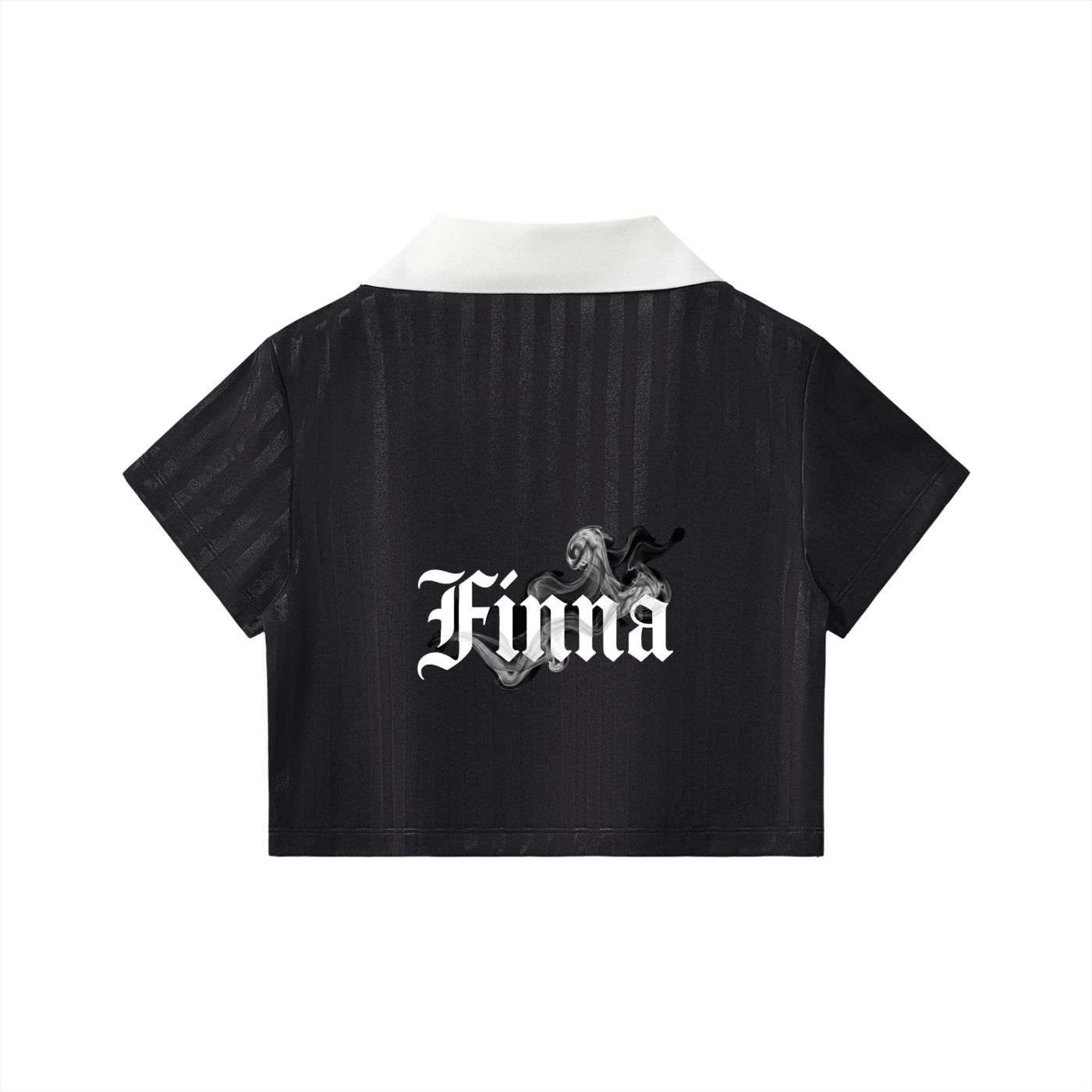 Homegirl: Contrast Collar Striped Cropped Jersey - Finna Street Wear bay area streetwear