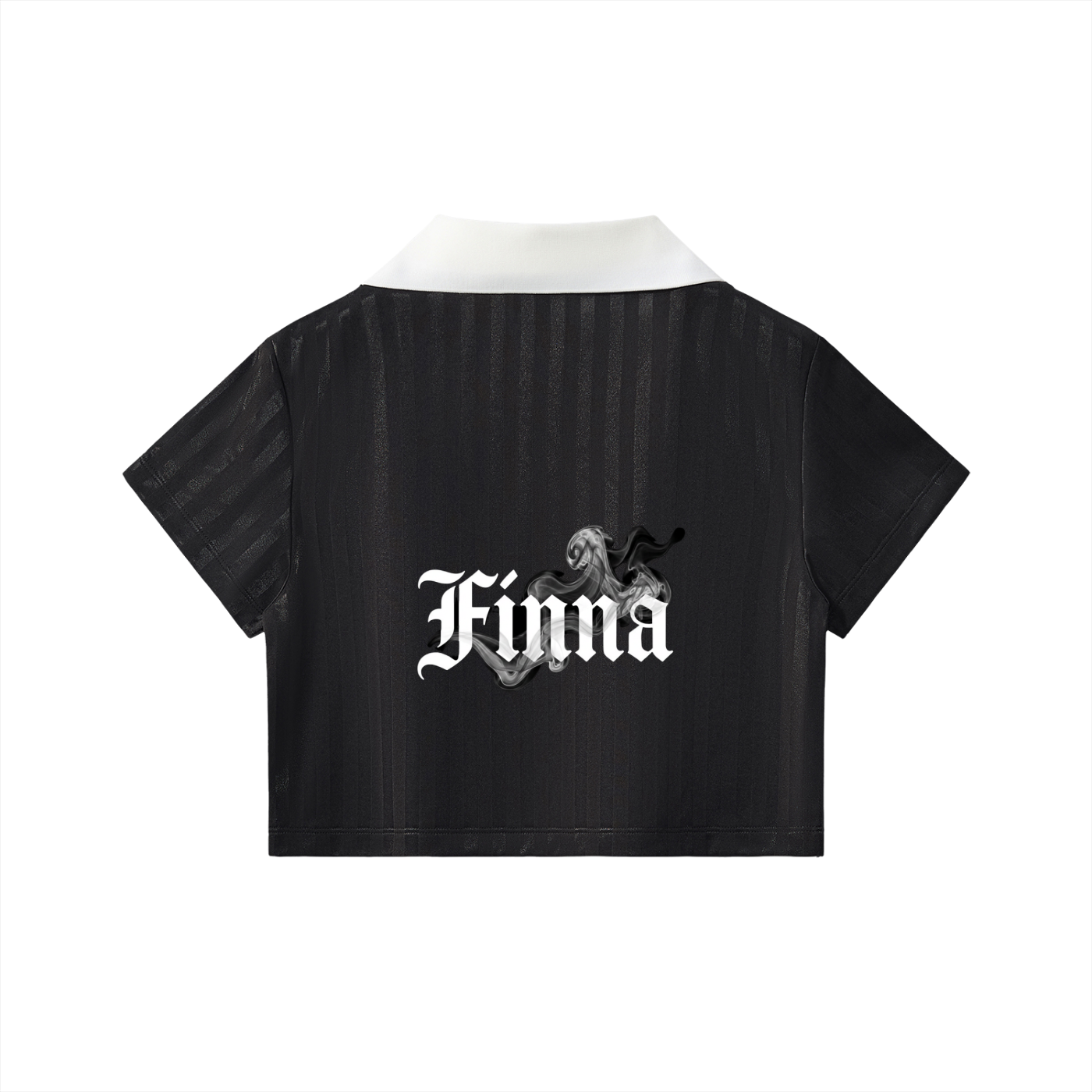Homegirl: Contrast Collar Striped Cropped Jersey - Finna Street Wear bay area streetwear