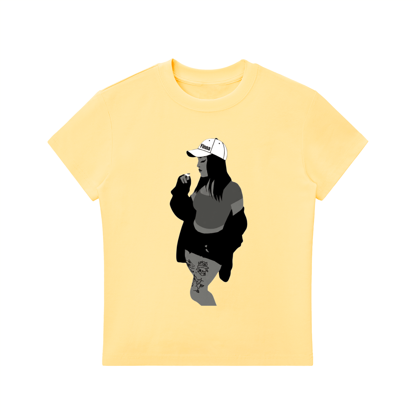 Homegirl: Essential Bodycon Crewneck T-Shirt - Finna Street Wear bay area streetwear