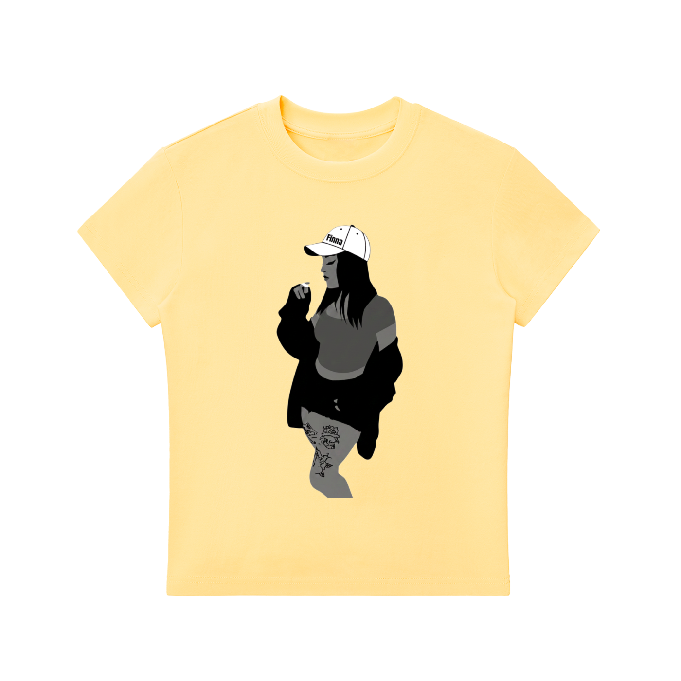 Homegirl: Essential Bodycon Crewneck T-Shirt - Finna Street Wear bay area streetwear