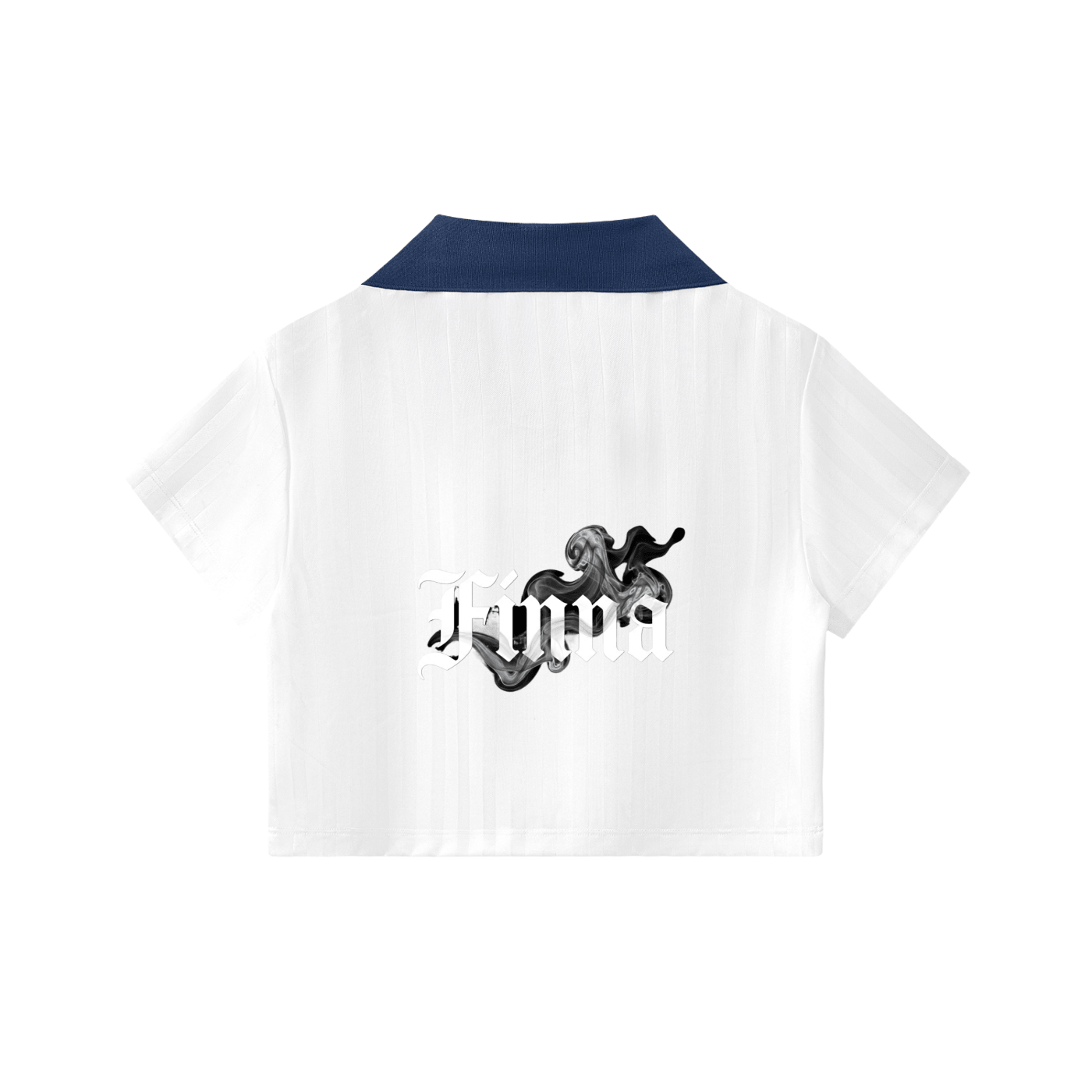 Homegirl: Contrast Collar Striped Cropped Jersey - Finna Street Wear bay area streetwear