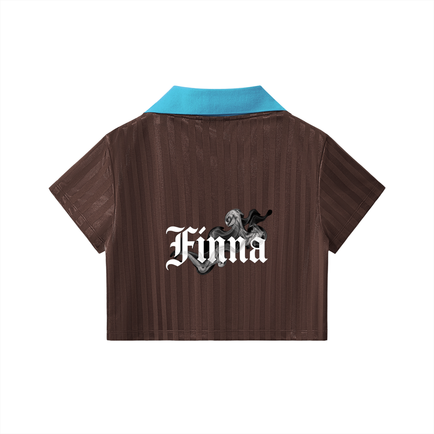 Homegirl: Contrast Collar Striped Cropped Jersey - Finna Street Wear bay area streetwear