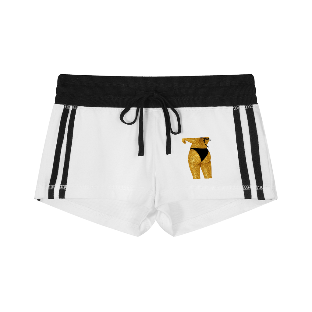 Golden Hind: Women's Contrast Stripe Track Shorts - Finna Street Wear bay area streetwear