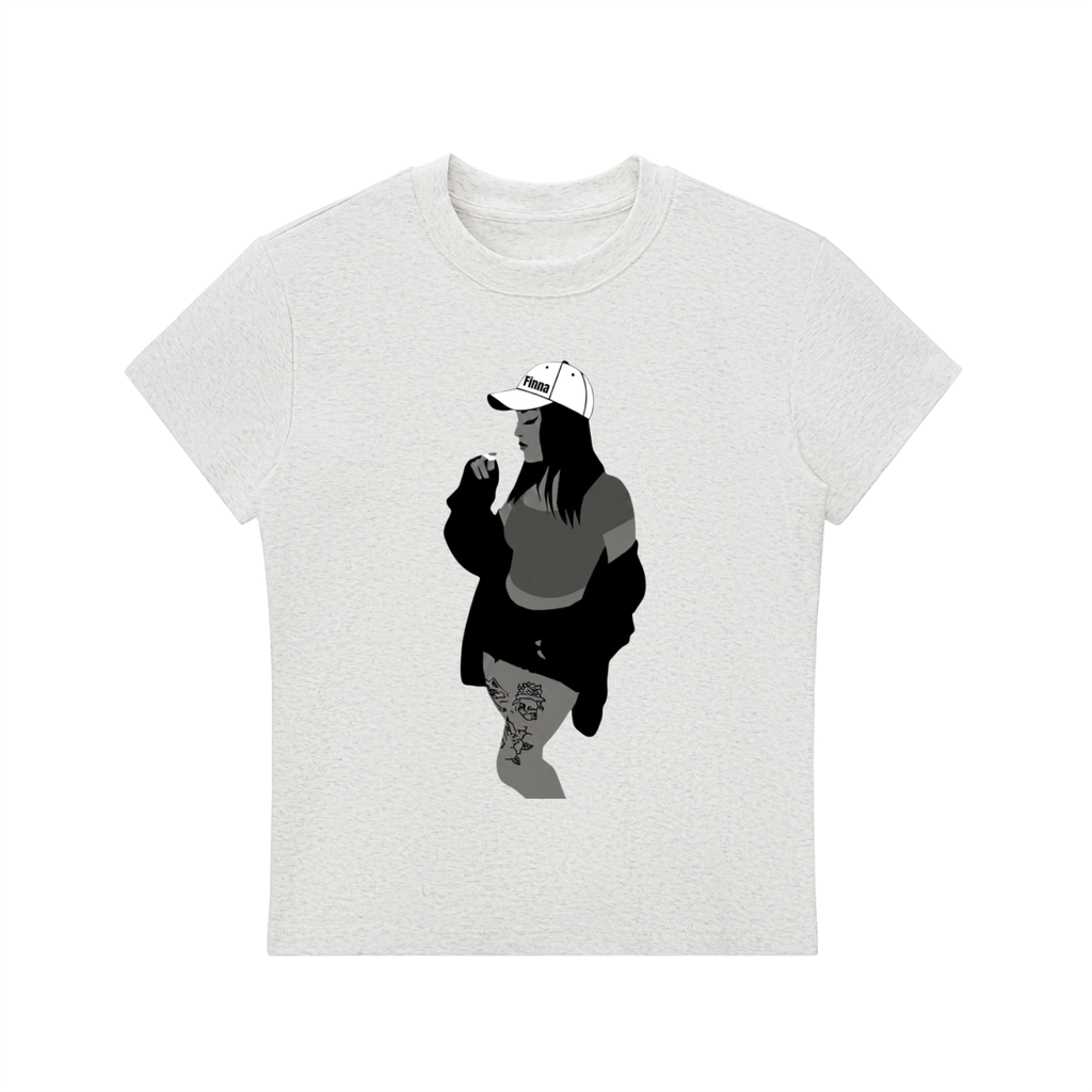 Homegirl: Essential Bodycon Crewneck T-Shirt - Finna Street Wear bay area streetwear