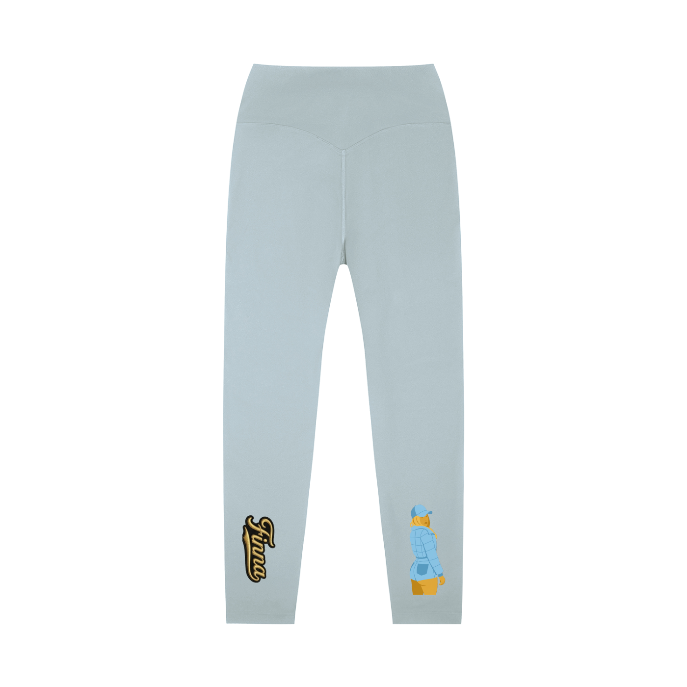 Babyblue: High-Waisted Yoga Leggings - Finna Street Wear bay area streetwear