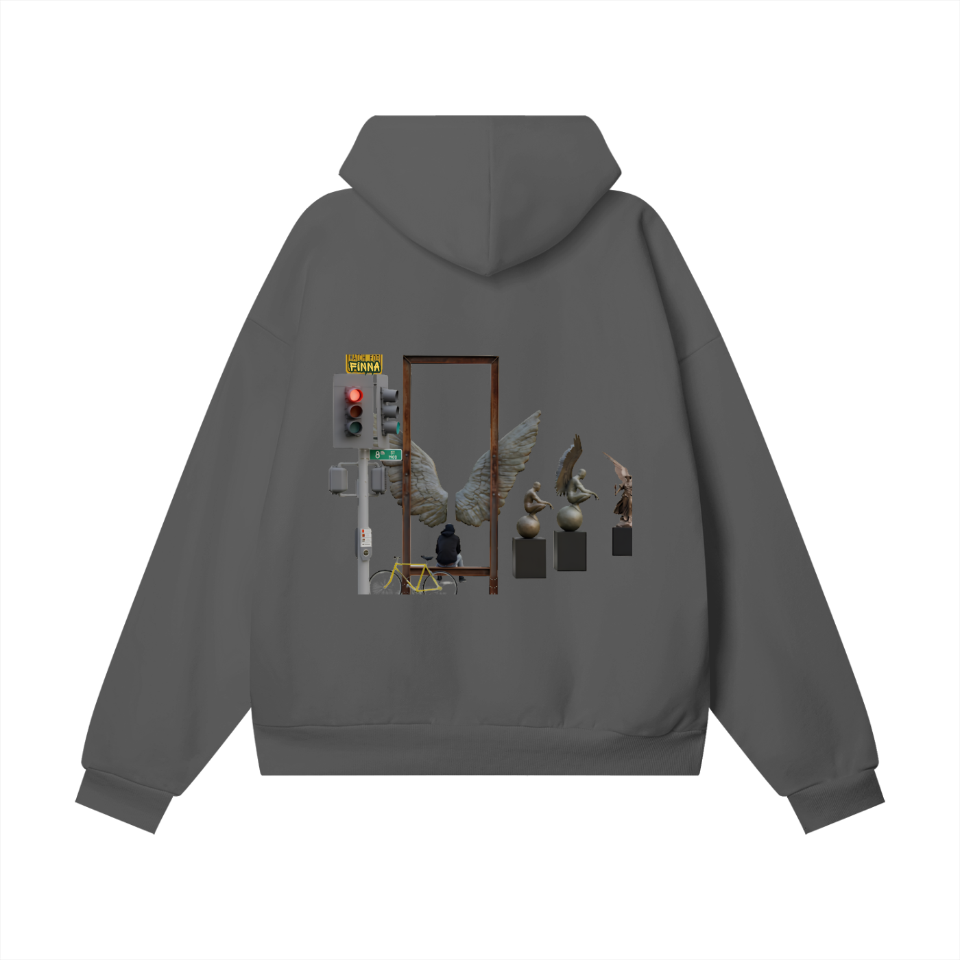Downsac: Heavyweight Hidden Pocket Fleece Hoodie - Finna Street Wear bay area streetwear