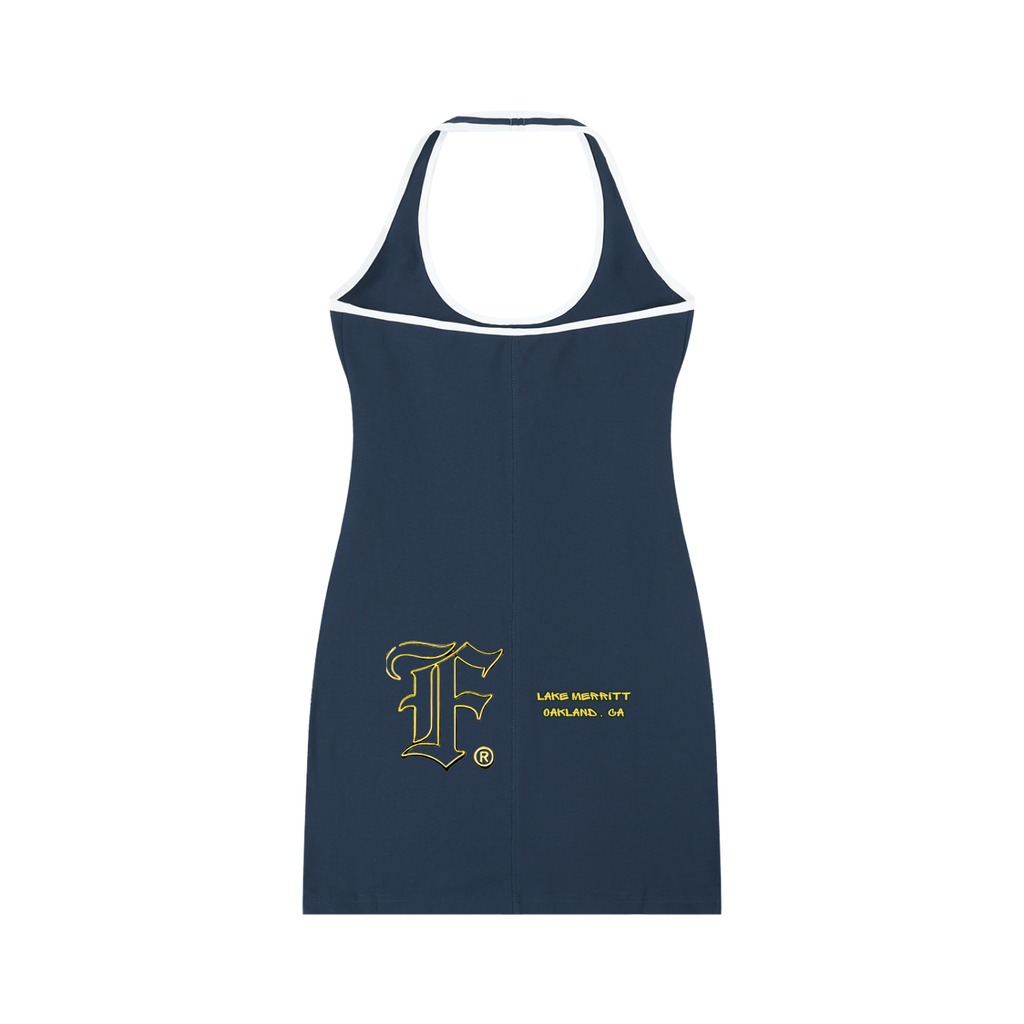 Oakgul: Women's Binding Tight Halter Dress - Finna Street Wear bay area streetwear