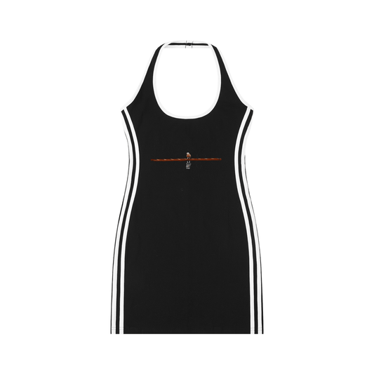 Oakgul: Women's Binding Tight Halter Dress - Finna Street Wear bay area streetwear