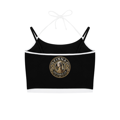 Goldpen: Contrast Binding Halter Tank Top