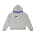 Coldstone: Contrast Plaid Boxy Zip Hoodie - Finna Street Wear bay area streetwear