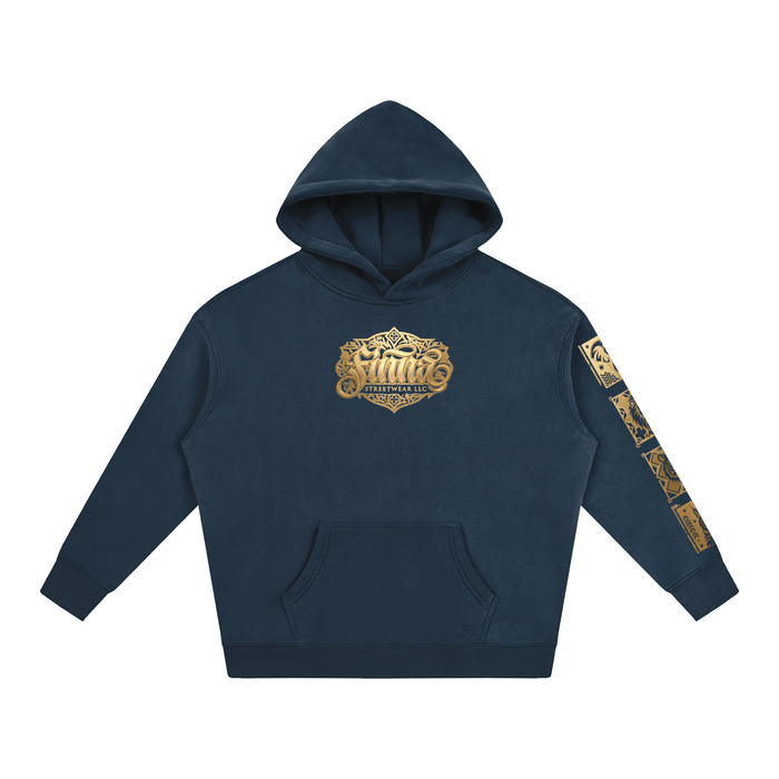 Goldonkey Oversize Fleeced Hoodie - Navy Blue