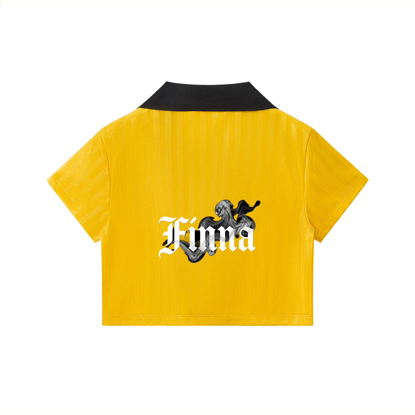 Homegirl: Contrast Collar Striped Cropped Jersey - Finna Street Wear bay area streetwear