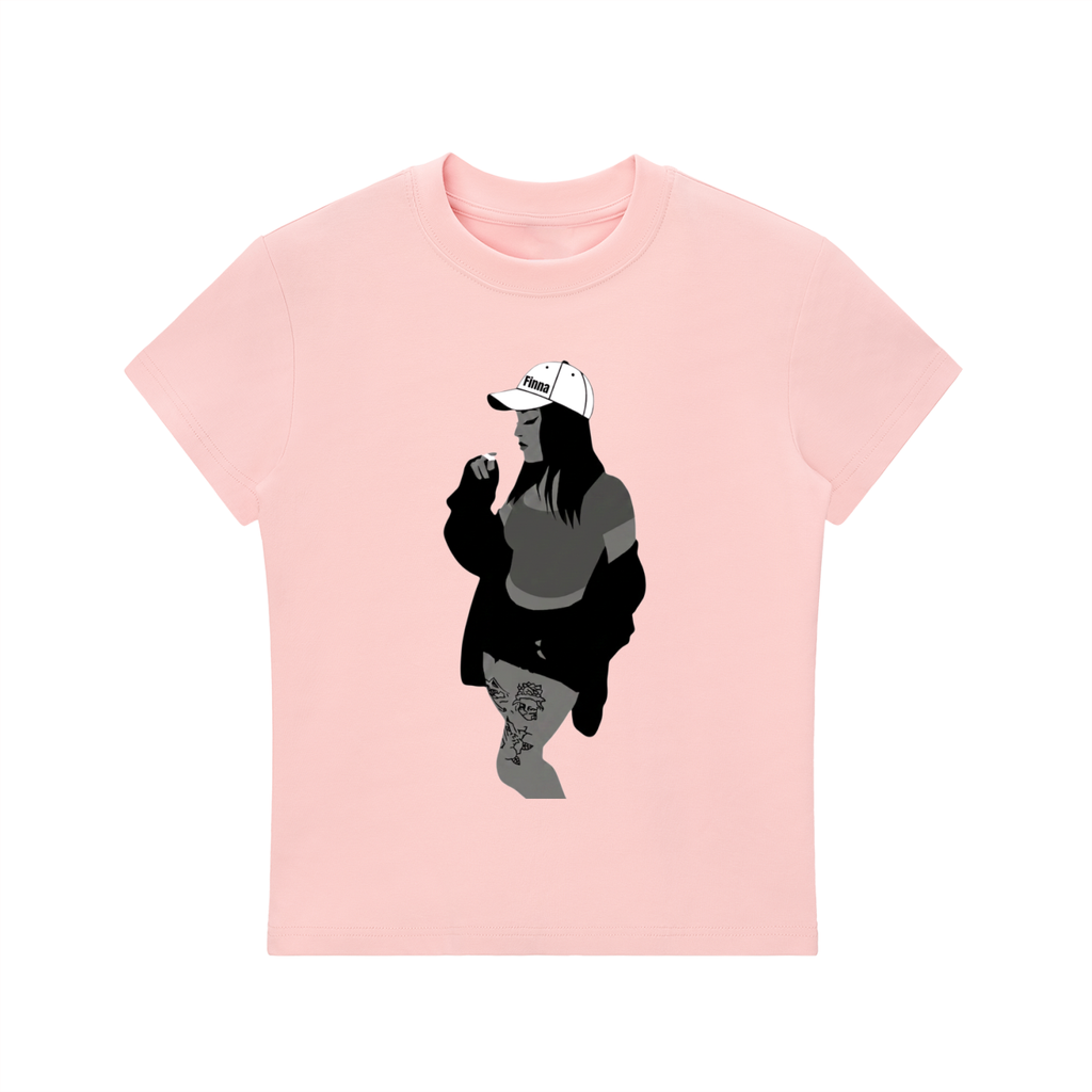 Homegirl: Essential Bodycon Crewneck T-Shirt - Finna Street Wear bay area streetwear