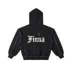 Stonecold: Contrast-Stitched Boxy Fleece Zip Hoodie - Finna Street Wear bay area streetwear
