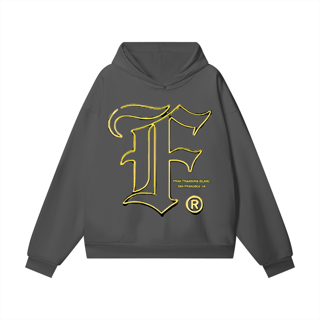 Fromtreasure: Heavyweight Hidden Pocket Fleece Hoodie - Finna Street Wear bay area streetwear