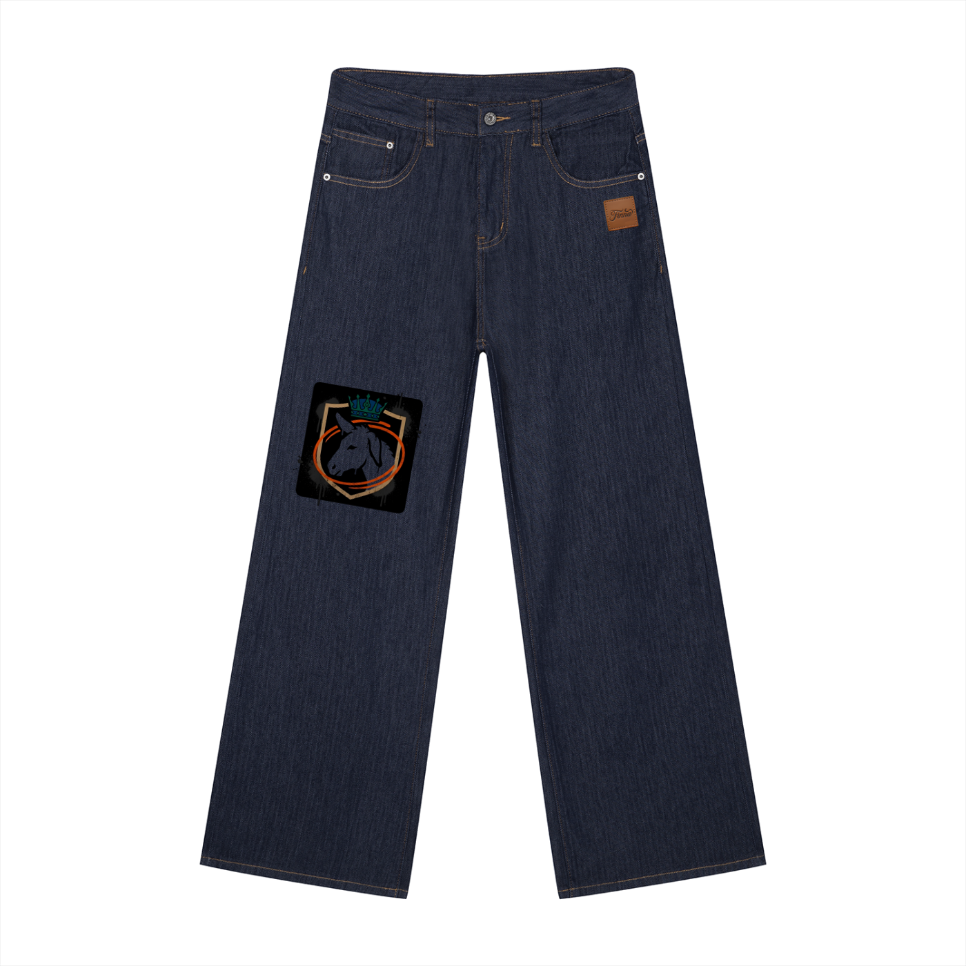 Spray Donkey: Men's Loose Fit Wide Leg Jeans