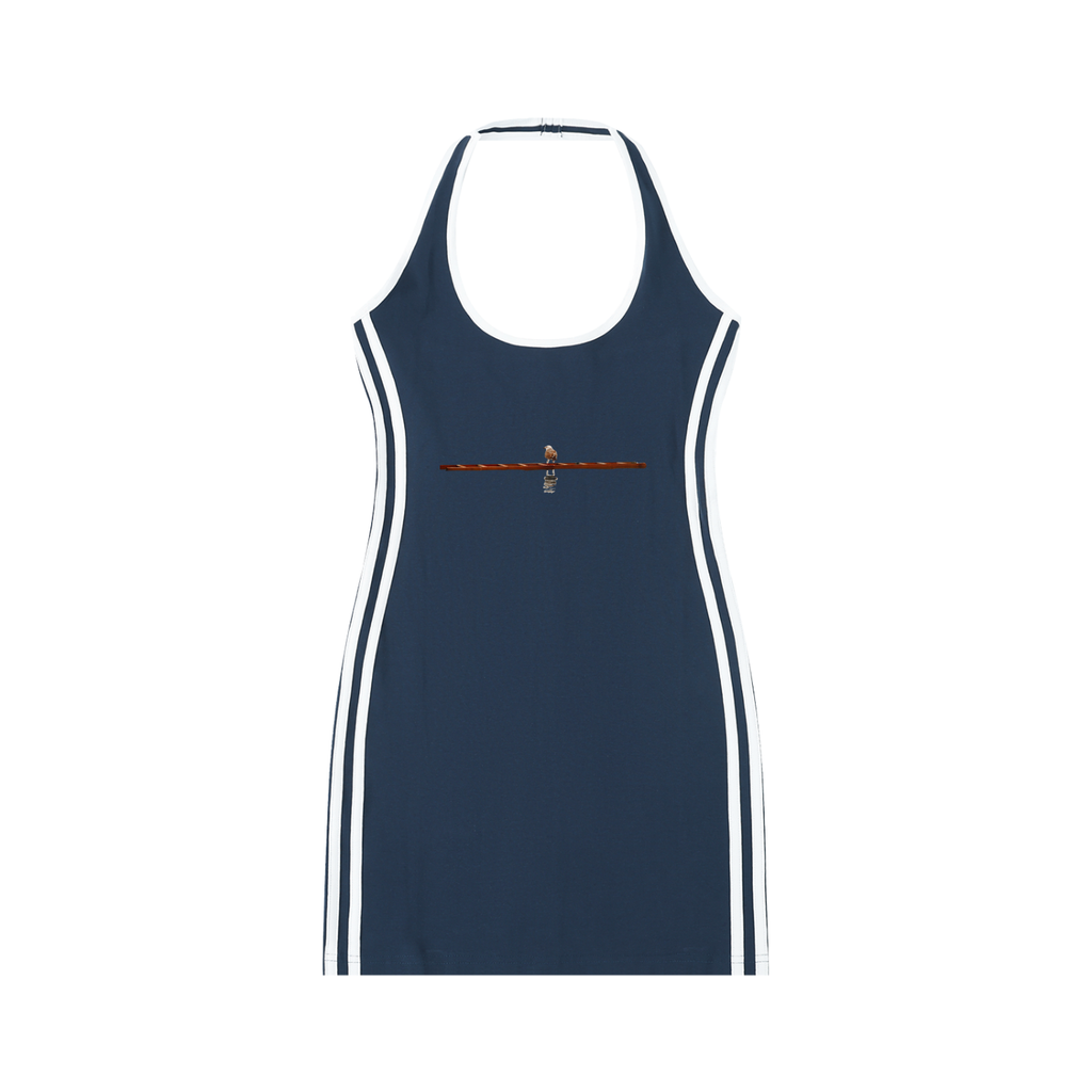 Oakgul: Women's Binding Tight Halter Dress - Finna Street Wear bay area streetwear