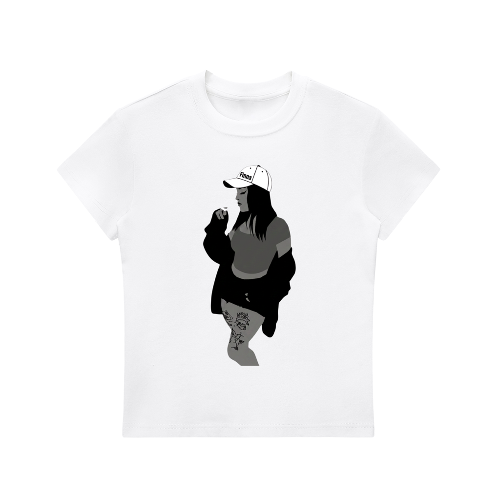 Homegirl: Essential Bodycon Crewneck T-Shirt - Finna Street Wear bay area streetwear