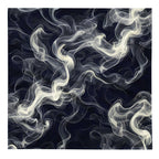 Smokey All-Over Print Bandana for Stylish Streetwear featuring abstract swirls of smoke on a dark background.