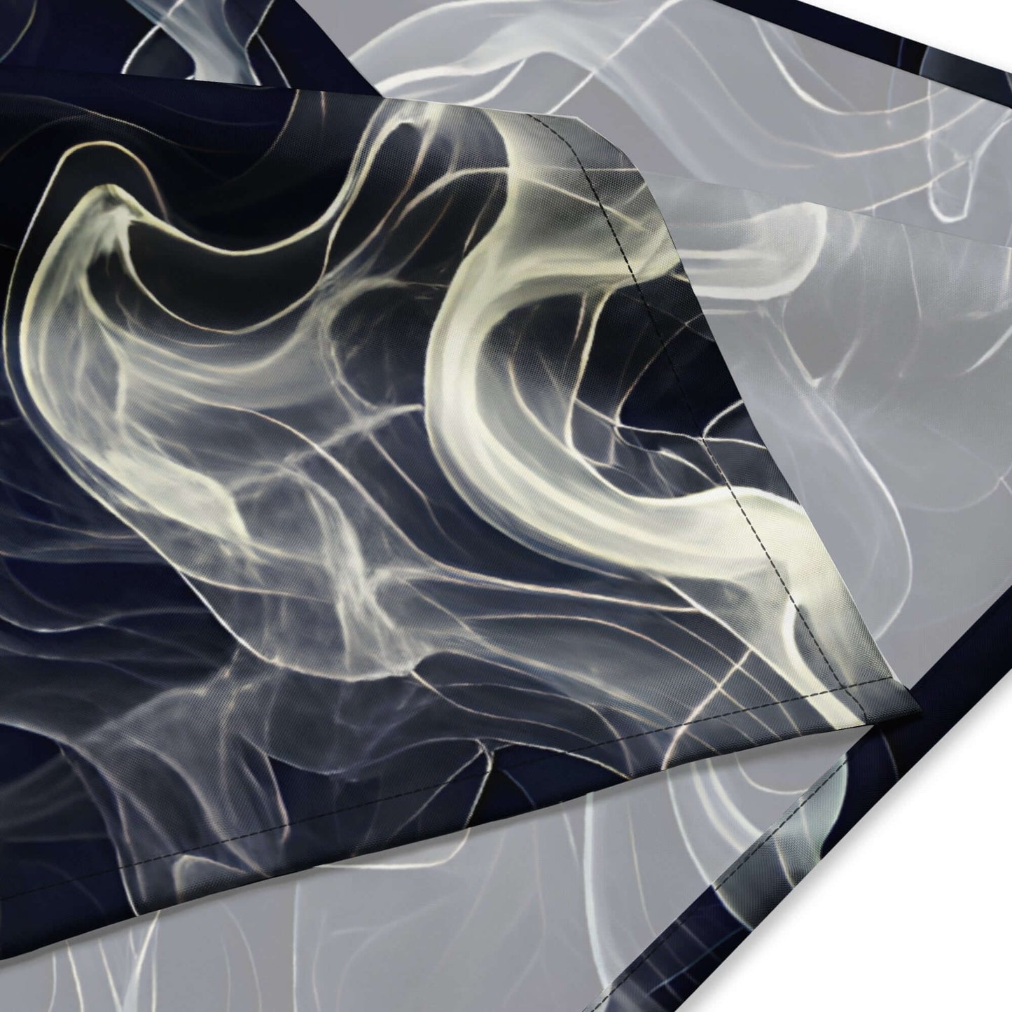 Smokey All-Over Print Bandana for Stylish Streetwear design featuring fluid smoke patterns in dark hues.