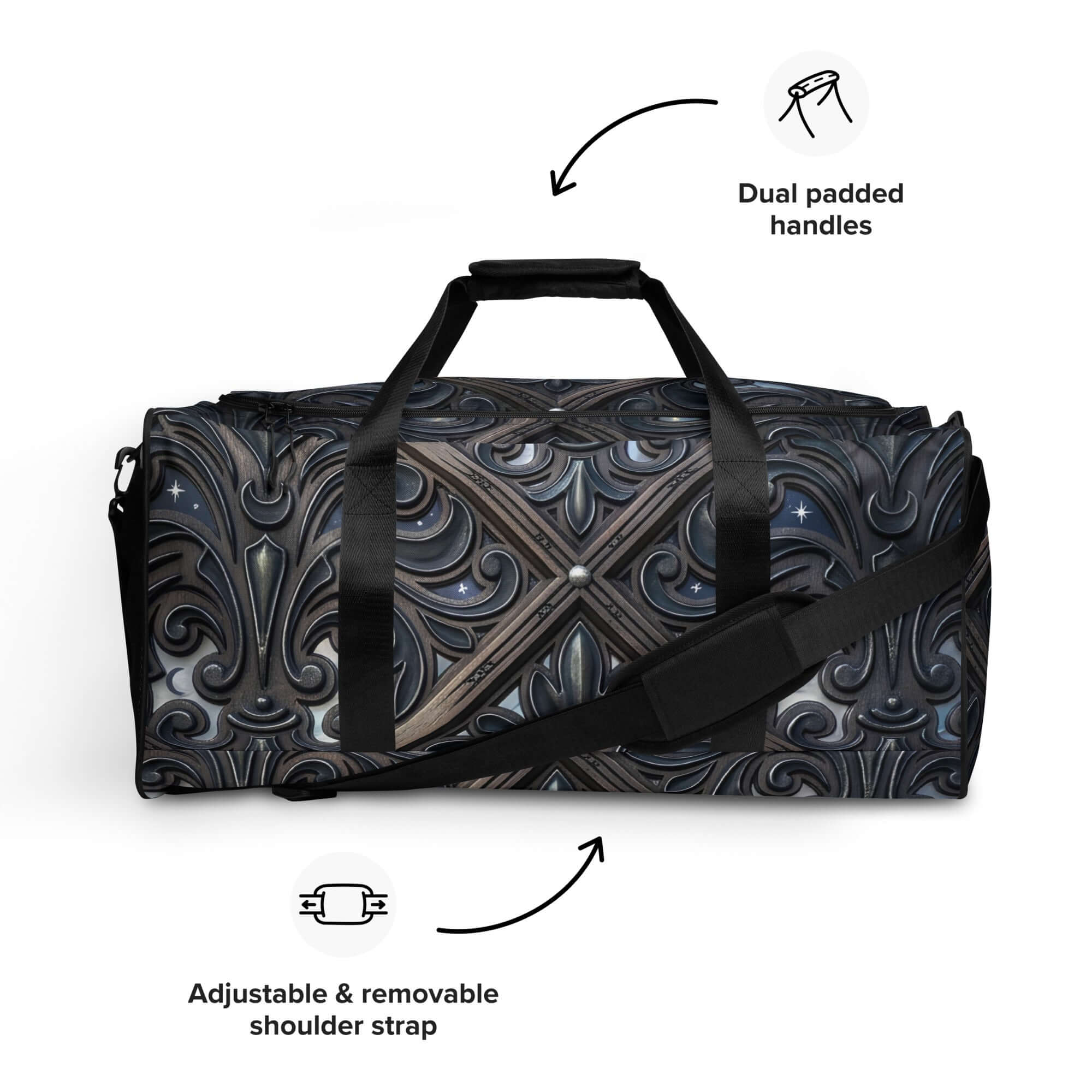 Art Deco Filigreee Duffle bag for men
