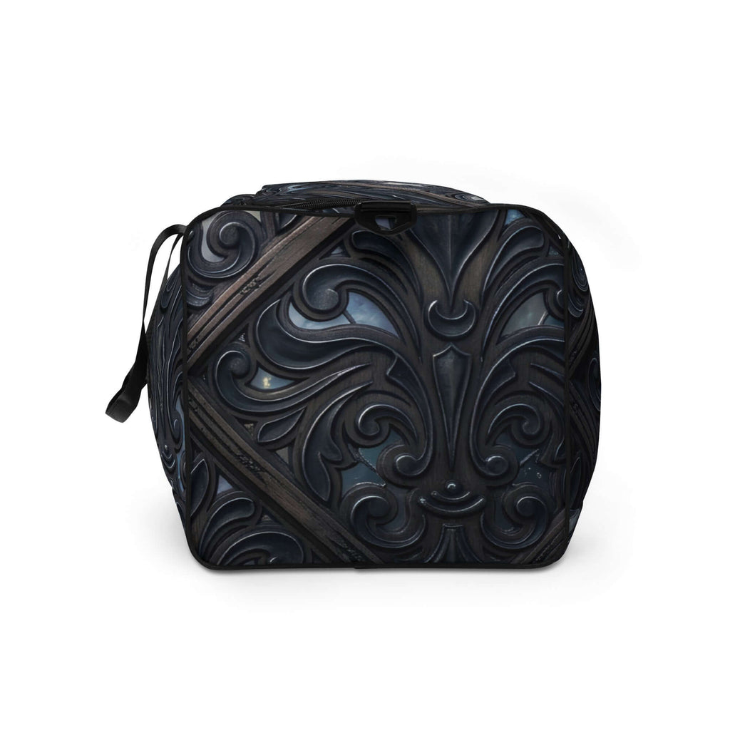 Art Deco Filigreee Duffle bag for men with intricate design and spacious compartments.
