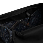 Art Deco Filigreee Duffle bag for men interior showing intricate design and spacious pockets.