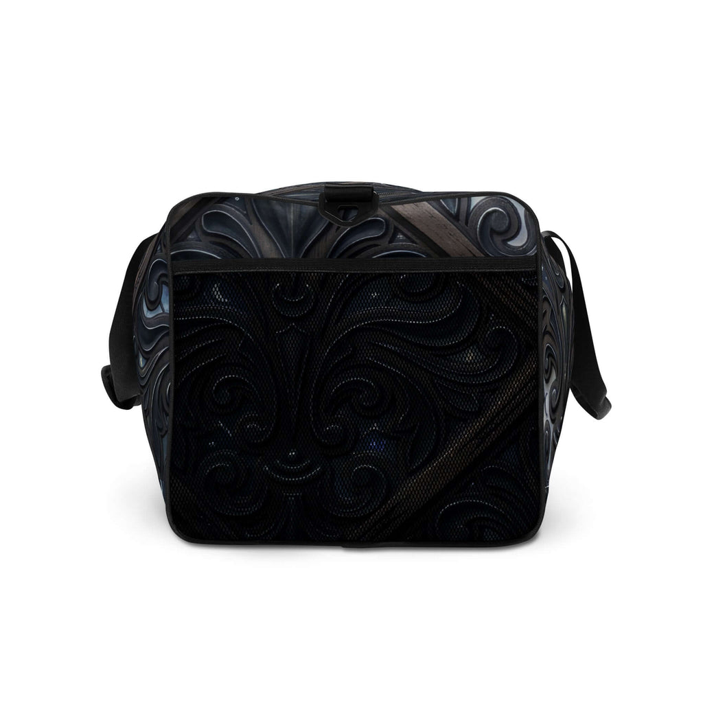 Art Deco Filigreee Duffle bag for men featuring intricate filigree design and spacious pockets for organization.