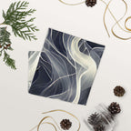 Smoke pattern gaiter laid flat on a surface, showcasing its unique design and versatile use as a neck warmer or face covering.