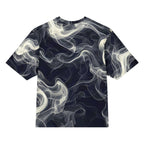 Smoke pattern oversized cotton t-shirt oversized fit