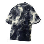 Smoke pattern oversized cotton t-shirt front view