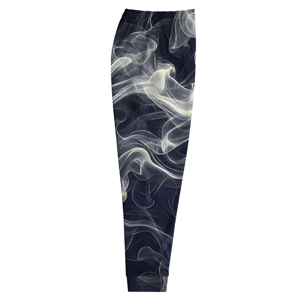 Smokey Men's Joggers for Comfort featuring a unique smoke pattern design for stylish workouts and lounging.