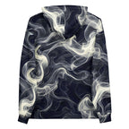 Smokey Unisex Hoodie for Stylish Streetwear Enthusiasts featuring a trendy smoke design on a dark background.