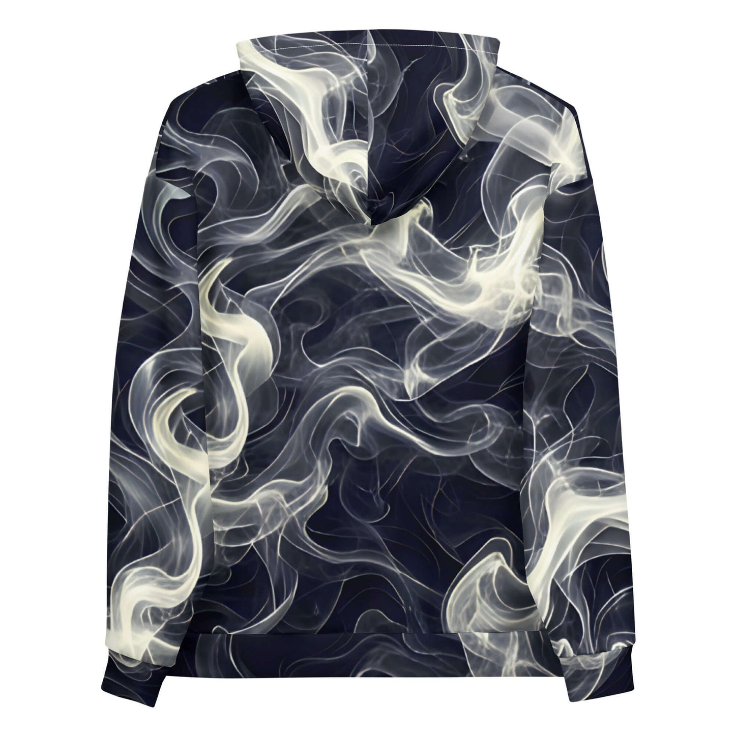 Smokey Unisex Hoodie for Stylish Streetwear Enthusiasts featuring a trendy smoke design on a dark background.