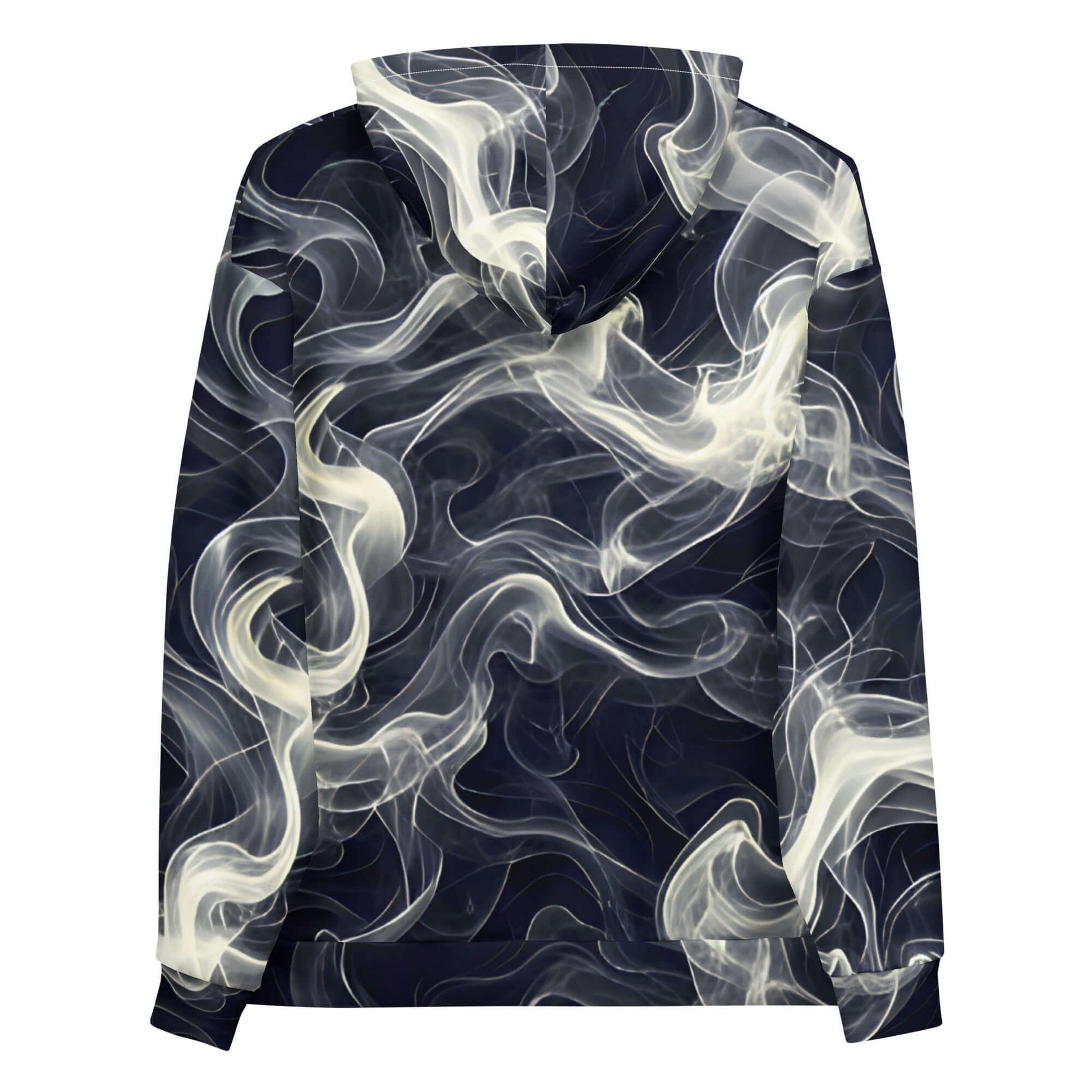 Smokey Unisex Hoodie for Stylish Streetwear Enthusiasts featuring a trendy smoke design on a dark background.