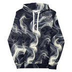 Smokey Unisex Hoodie for Stylish Streetwear Enthusiasts featuring a vibrant smoke pattern.