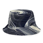 Reversible bucket hat streetwear with a stylish abstract design, perfect for casual and fashionable outfits.