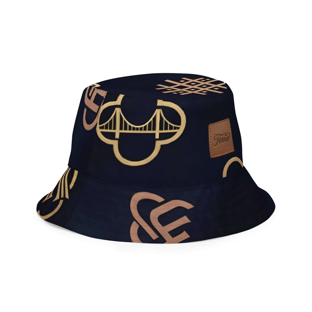 Reversible bucket hat streetwear featuring stylish graphic patterns on premium fabric.