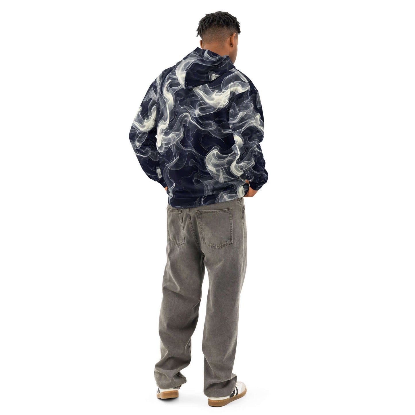 Smokey Unisex Cotton Hoodie - Comfort Meets Style, featuring a stylish all-over print and relaxed fit.
