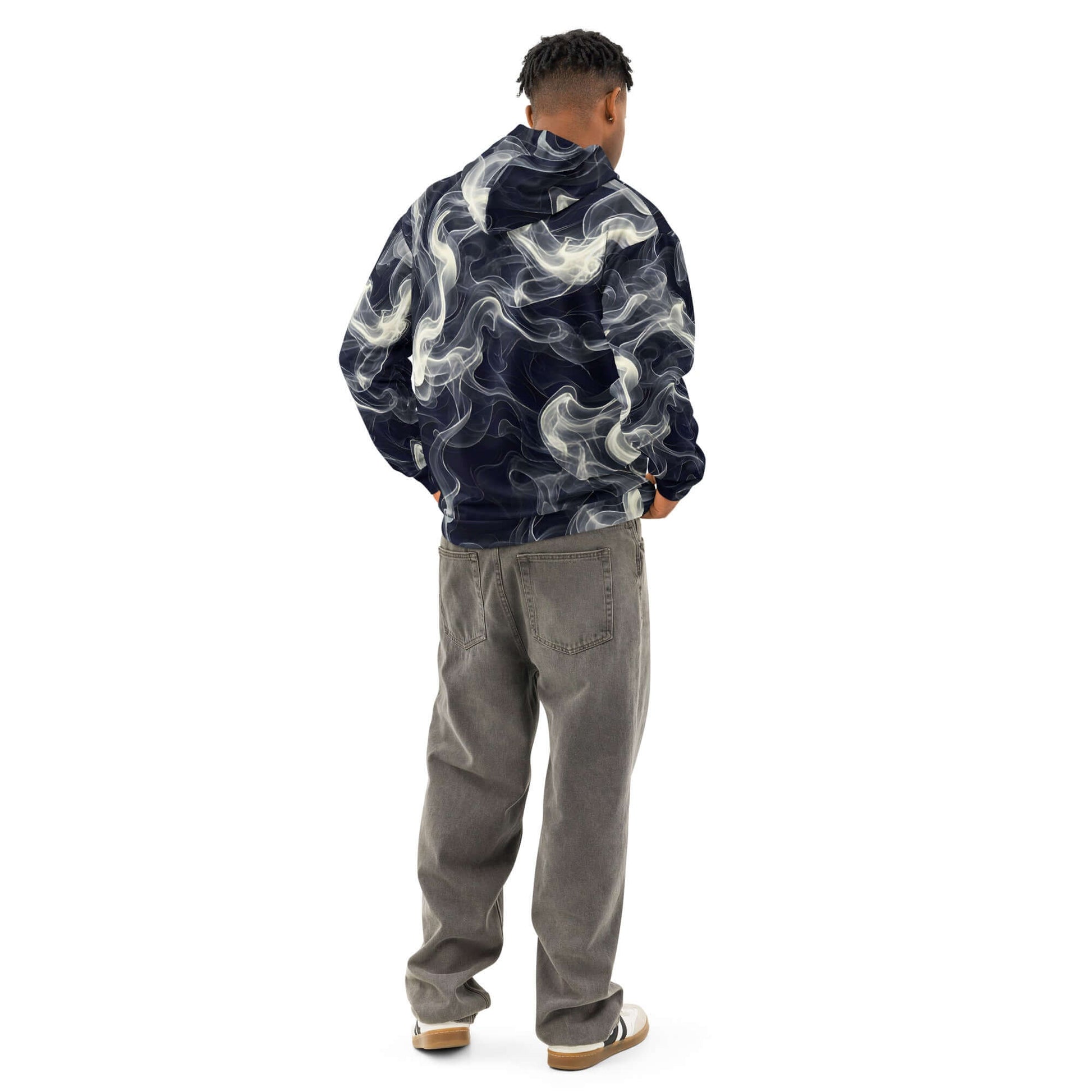 Smokey Unisex Cotton Hoodie - Comfort Meets Style, featuring a stylish all-over print and relaxed fit.