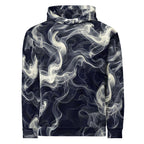 Smokey Unisex Cotton Hoodie - Comfort Meets Style with unique all-over smoke print design.