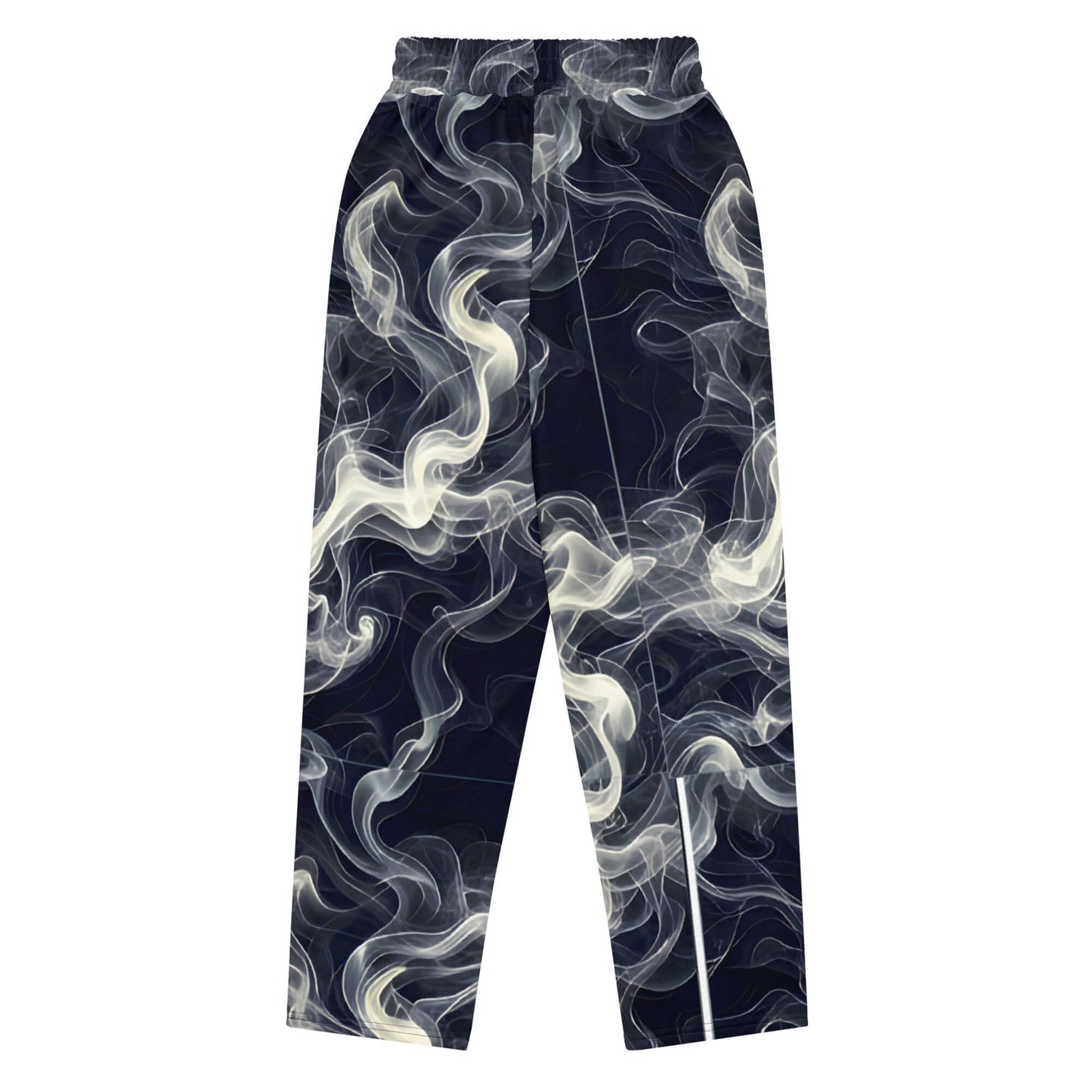 Smokey Wide-leg Joggers for Effortless Streetwear Style with all-over smoke print and relaxed fit.