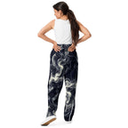 Smokey Wide-leg Joggers for Effortless Streetwear Style showcased on a person from the back, featuring a relaxed fit and stylish print.