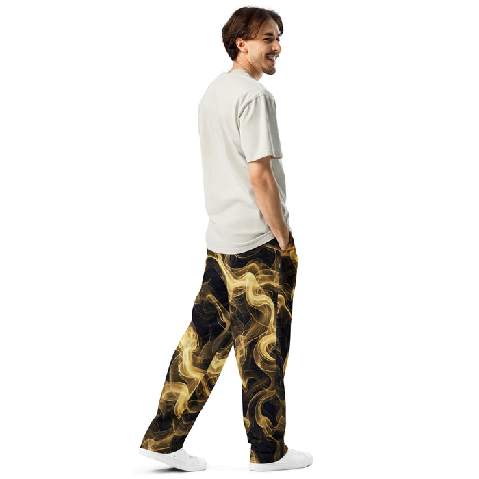 Gold smoke Wide-leg joggers