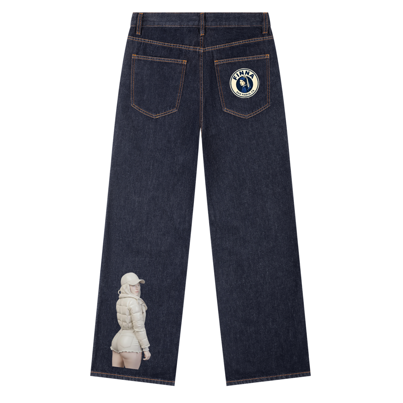 Coldstone: Heavyweight Straight Leg Denim Jeans - Finna Street Wear bay area streetwear