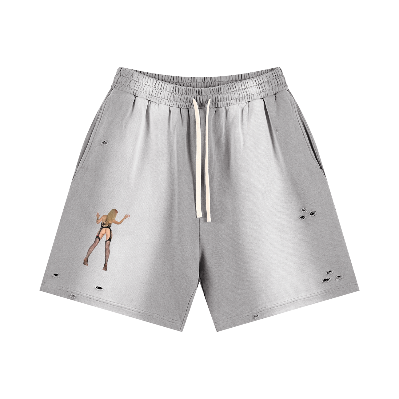 Bunny: Sun Fade Distressed Shorts - Finna Street Wear bay area streetwear